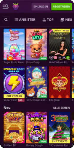 Malina casino Auswahl an Casinospielen