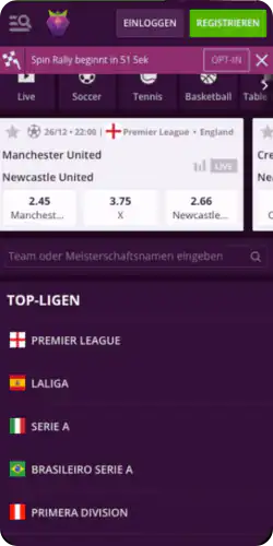Malina casino Liste der moglichen Sportwetten