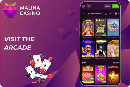 Malina Casino Visit the arcade