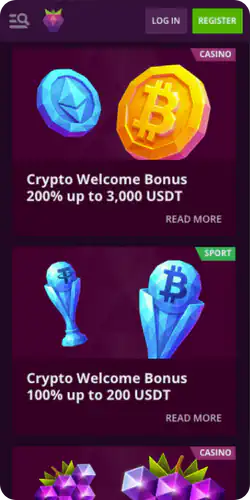 Malina casino bonuses and offers section