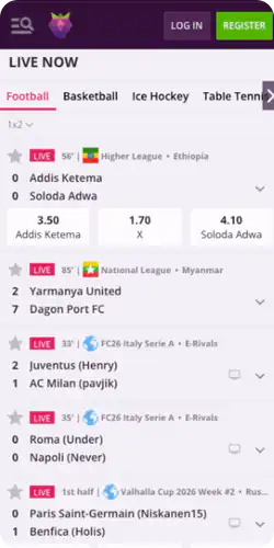 Malina casino list of sports bets