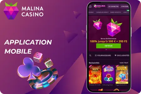 Application mobile Malina Casino