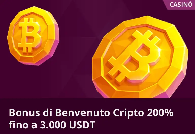 Bonus di benvenuto cripto di Malina Casino